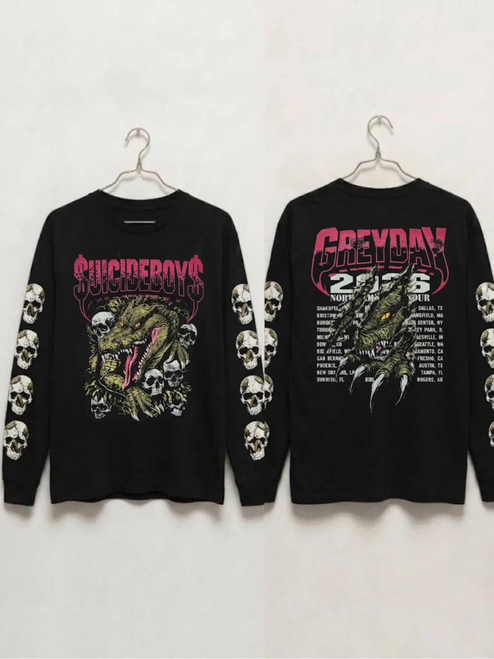 Suicideboys Greyday 2026 Tour Long Sleeve T-Shirt